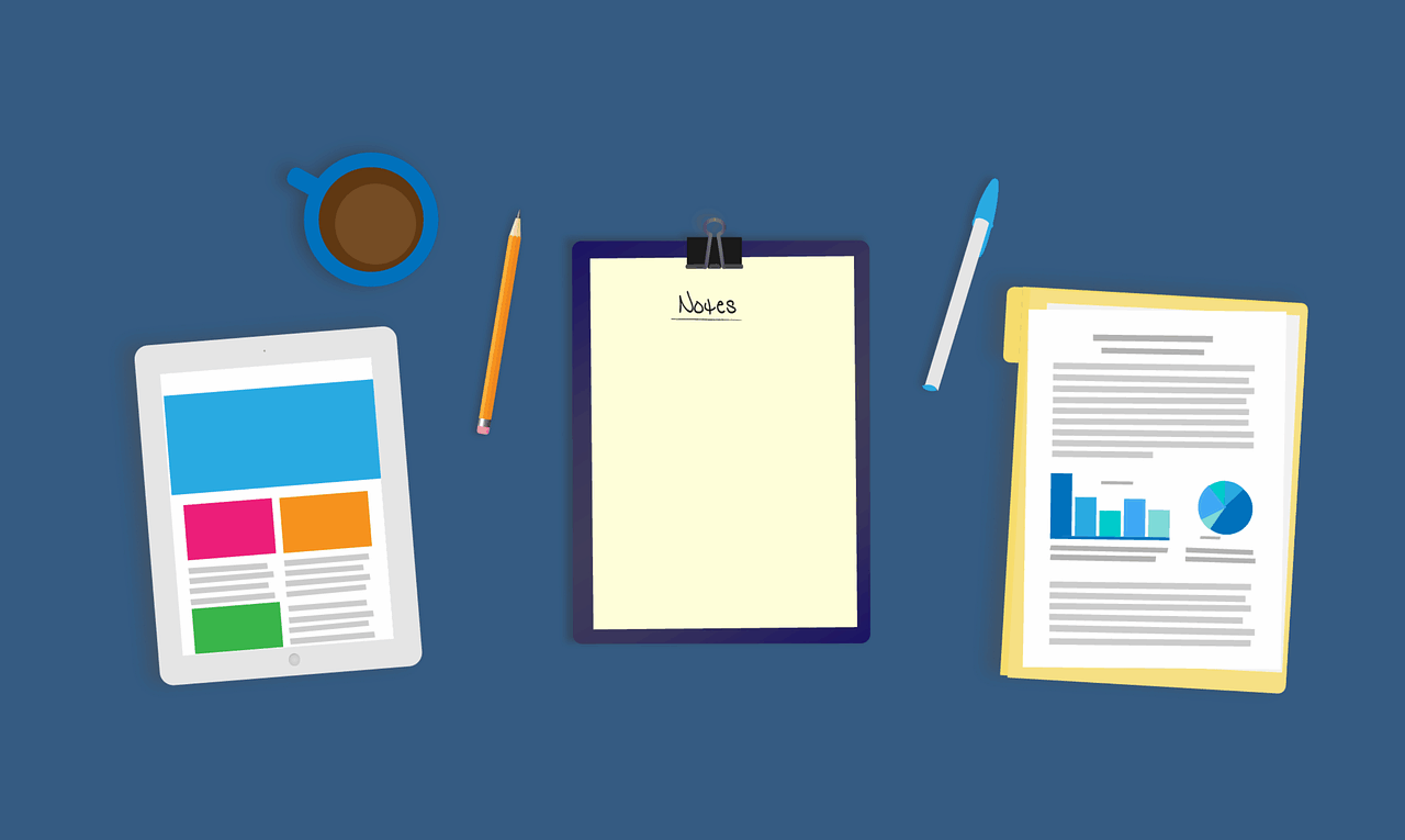 work, writing desk, table, documents, note