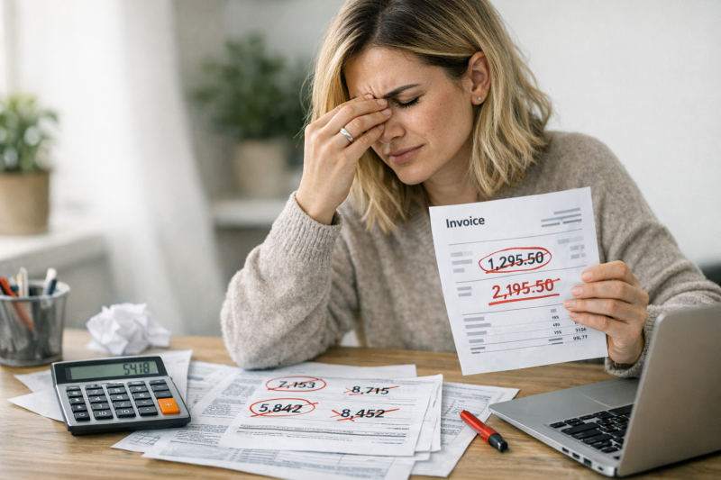 Fehlerhafte Rechnungen, Zahlendreher in Beträgen – häufige Fehler in der Steuererklärung