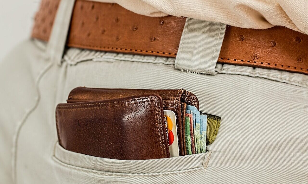 wallet, cash, pocket, credit card, money, purse, leather, currency, male, man, belt, waistband, consumer, wealth, closeup, money, money, money, money, money